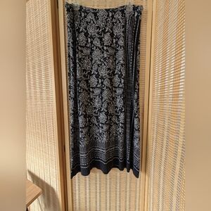 Black Floral Maxi Skirt